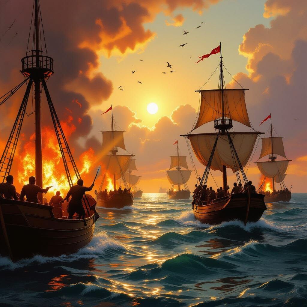 Archimedes' Mirrors Defend Syracuse From Roman Ships