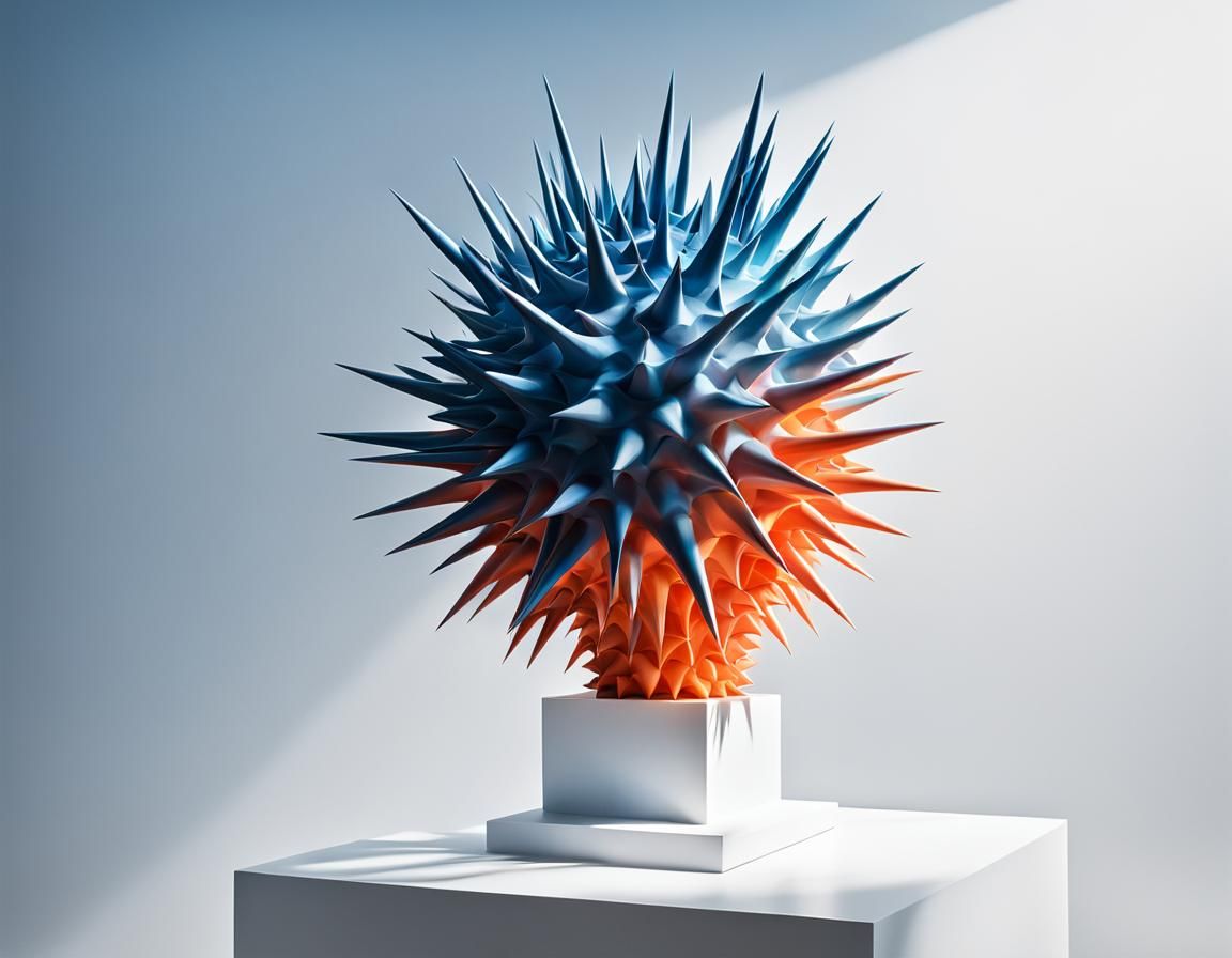 Spiky Claw Sculpture in Modern Gallery