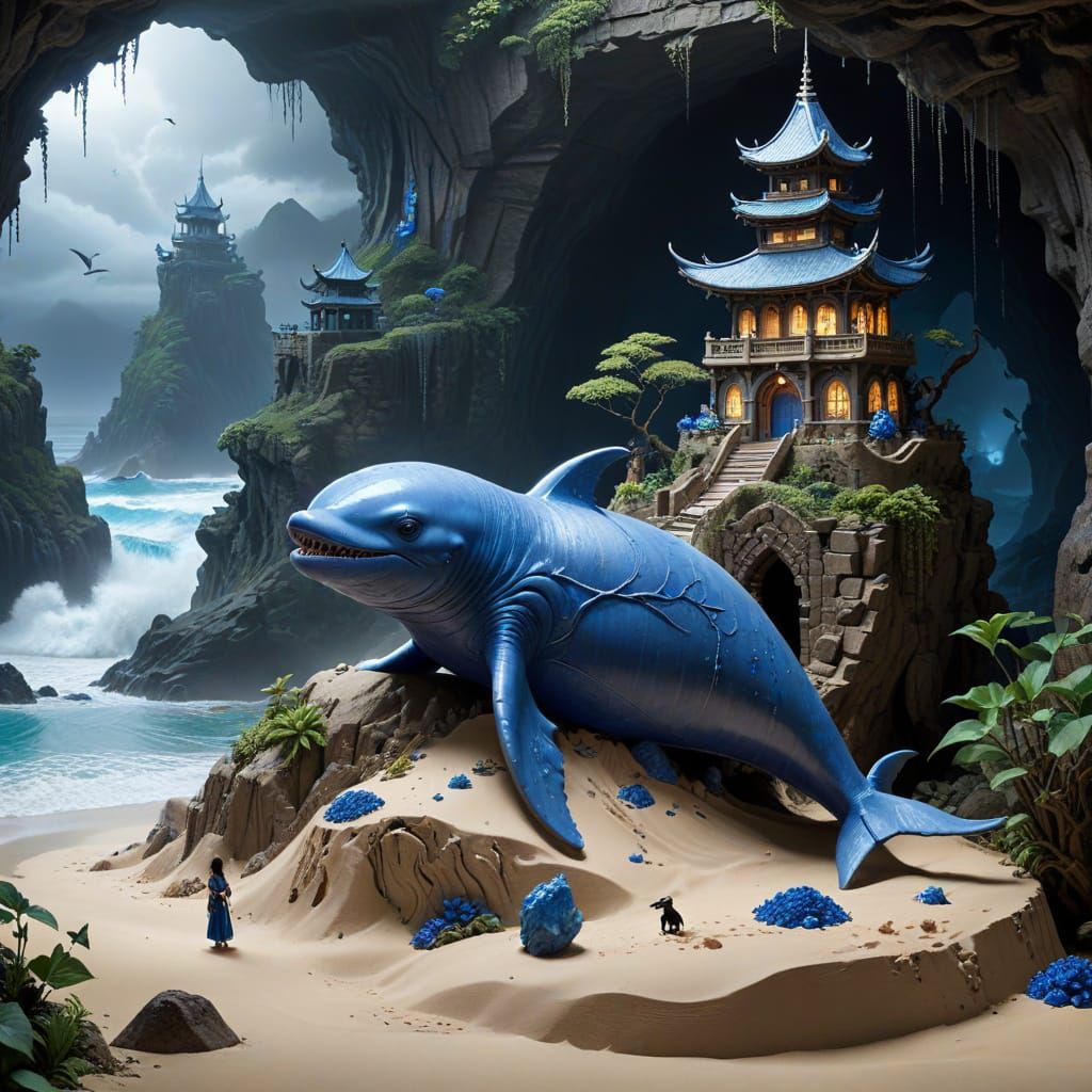 Japanese botanical garden inspired by Lilioukalani Gardens in Hawaii. Night on Bald Mountain from Fantasia. A blue whale...