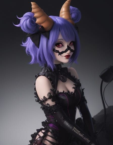 Kawaii Chibi Demoness with Spongbob and Sandy Cheeks Element...