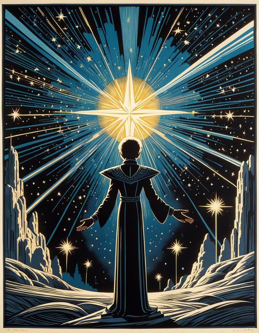 twine, anthropomorphic, shooting star