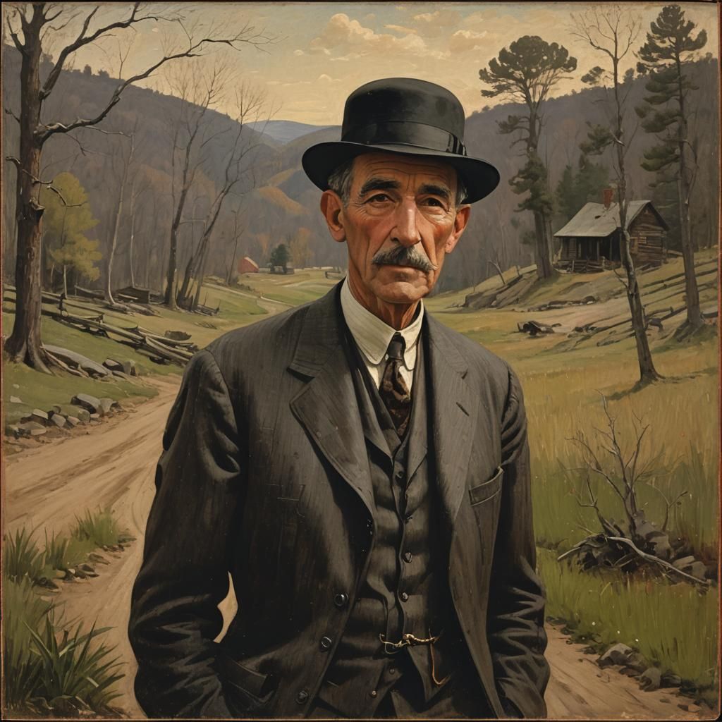 Elmer Albee Portrait in American Realism Style