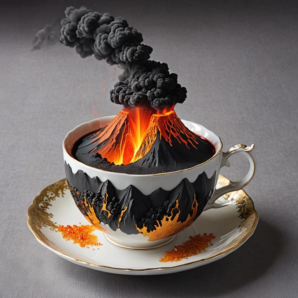 Volcano in a Dainty Teacup Masterpiece