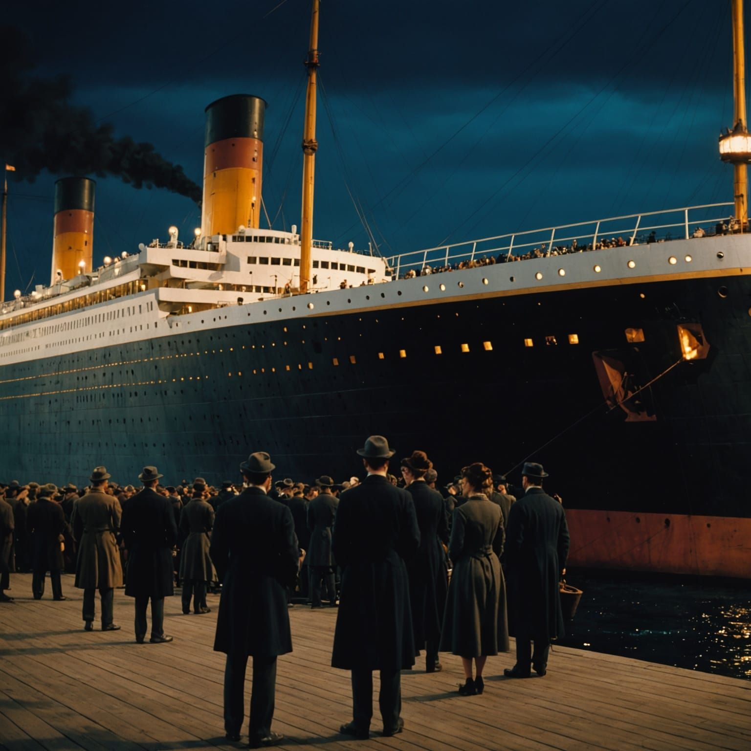 Dramatic Cinematic Film Still of the Titanic