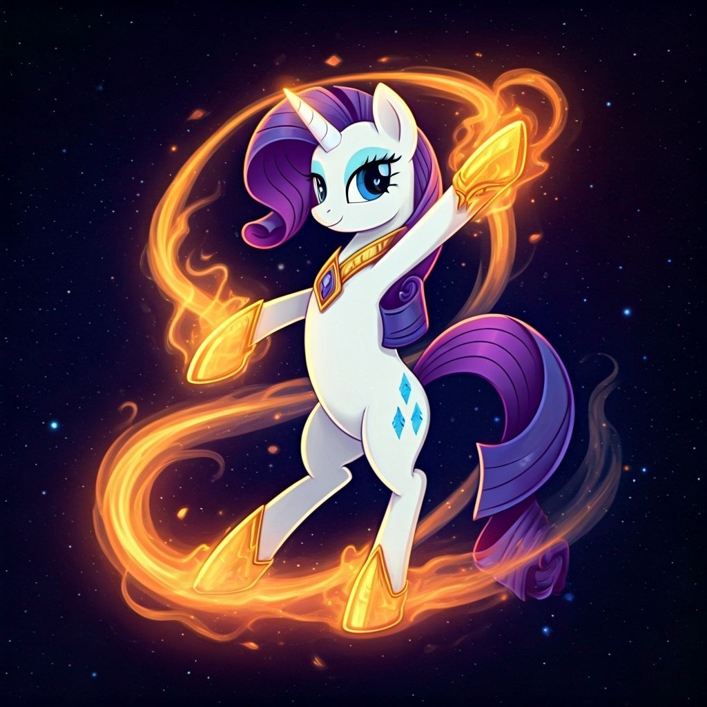 Rarity as Astral Poison Mage Dancer in Cosmic Style