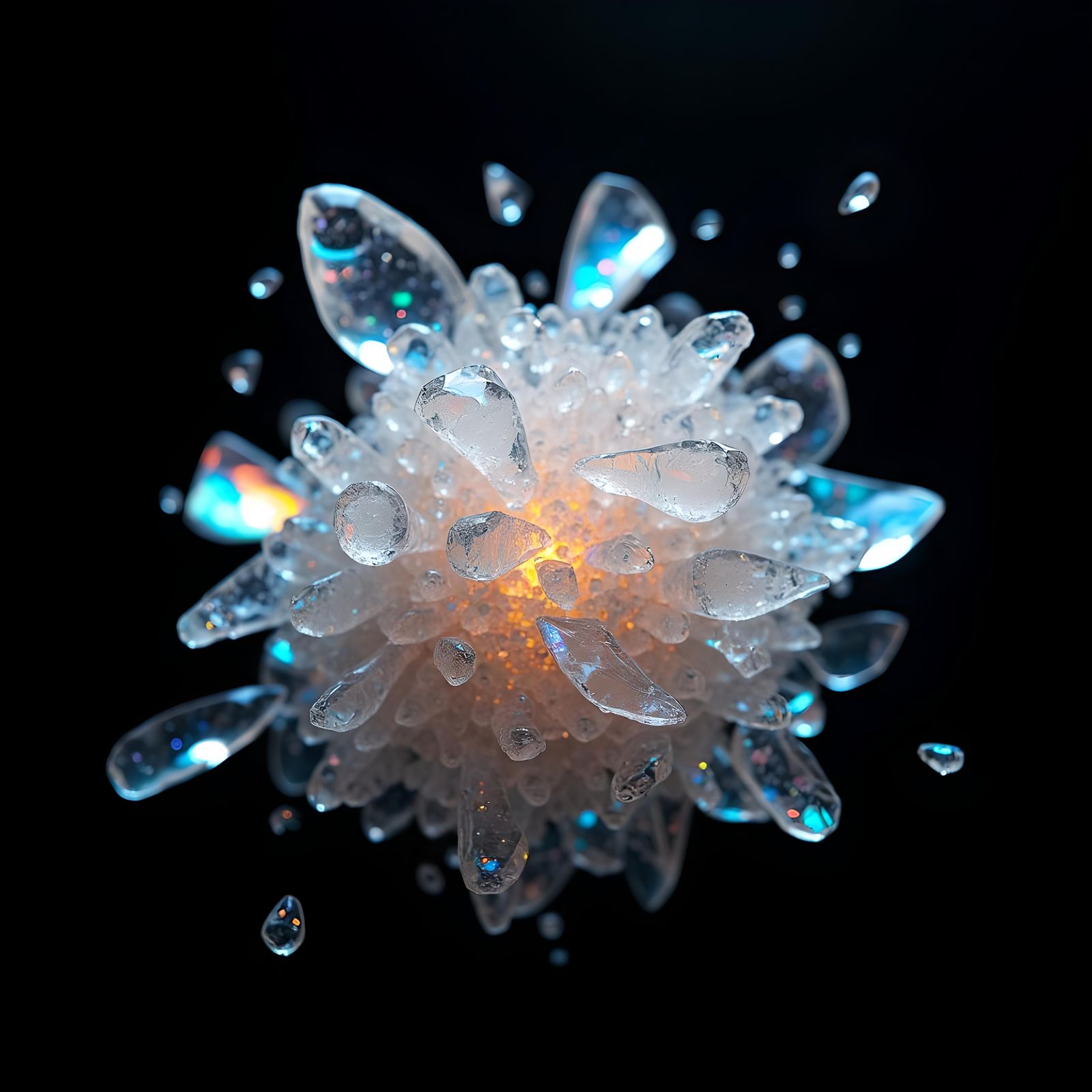 Shattered Hologram Tears: Crystalline Dissolution