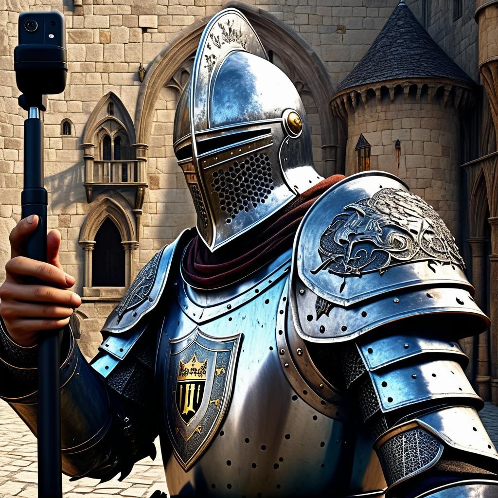 Hyperdetailed Medieval Knights Capture Selfies