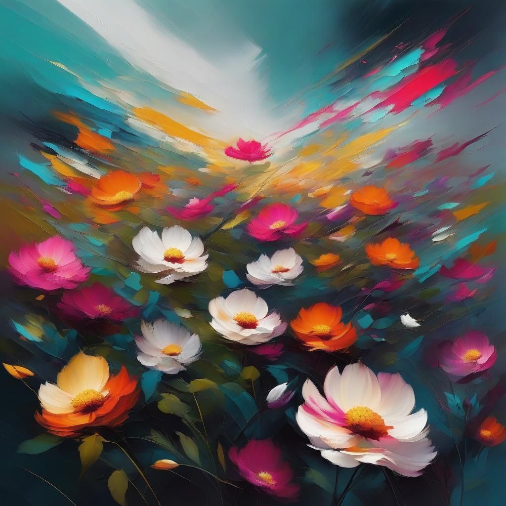 Abstract Digital Painting in 8k Resolution