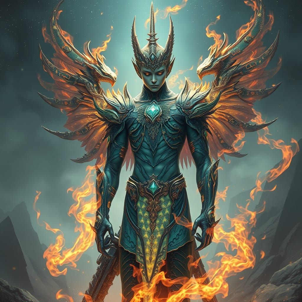 Ethereal Lyran-Andromedan Hybrid in Primordial Armor