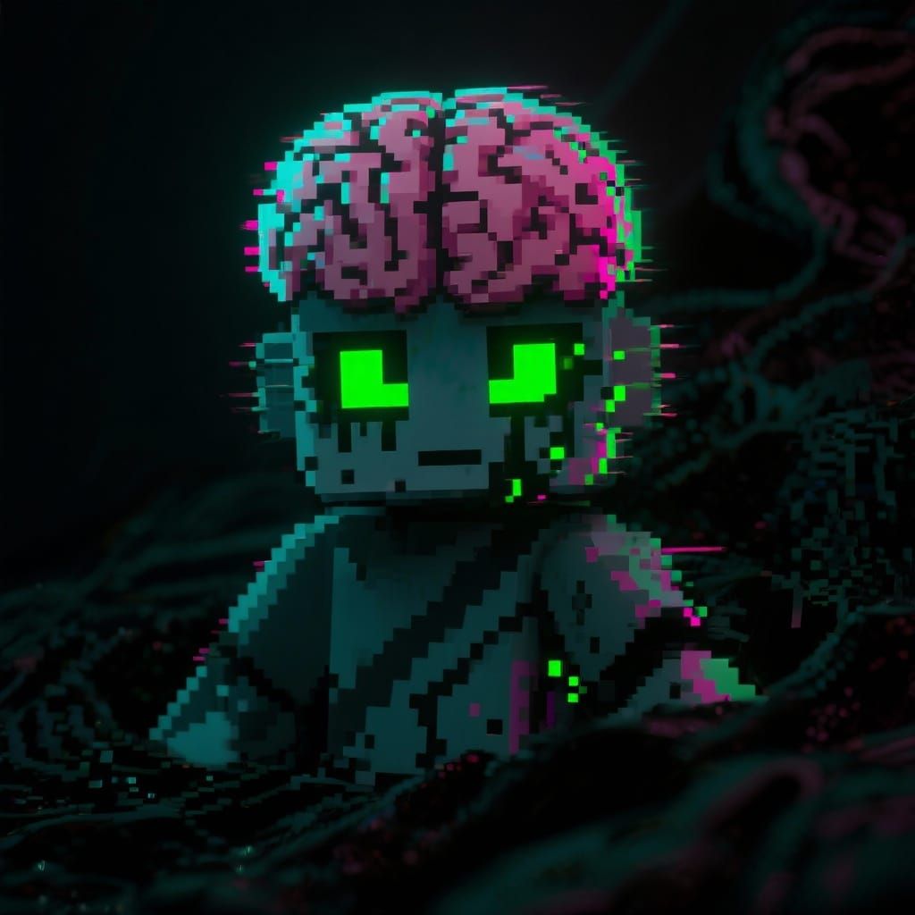 Roblox Avatar Glitching in Pixelated Void