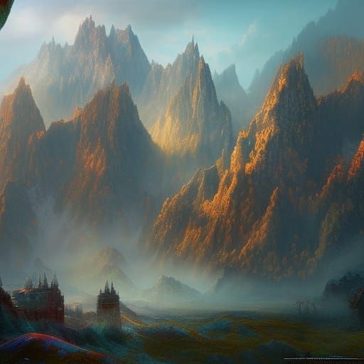 Fantastical Detailed Matte Painting of Russia