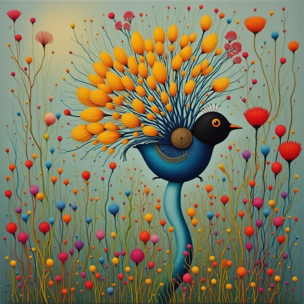 Abstract AI Art: Key Luna and Cicada Song