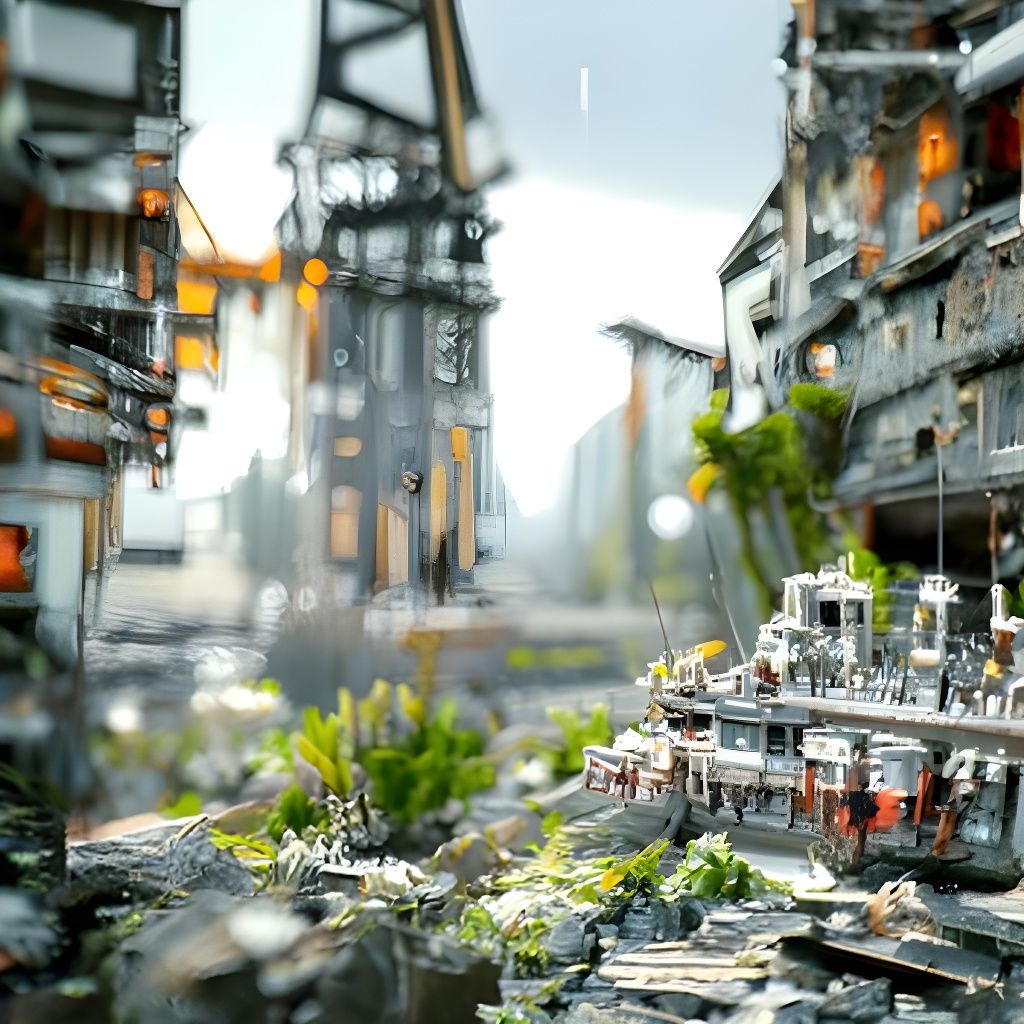 Red Werewolf Air Shipyard: Dystopian Concept Art