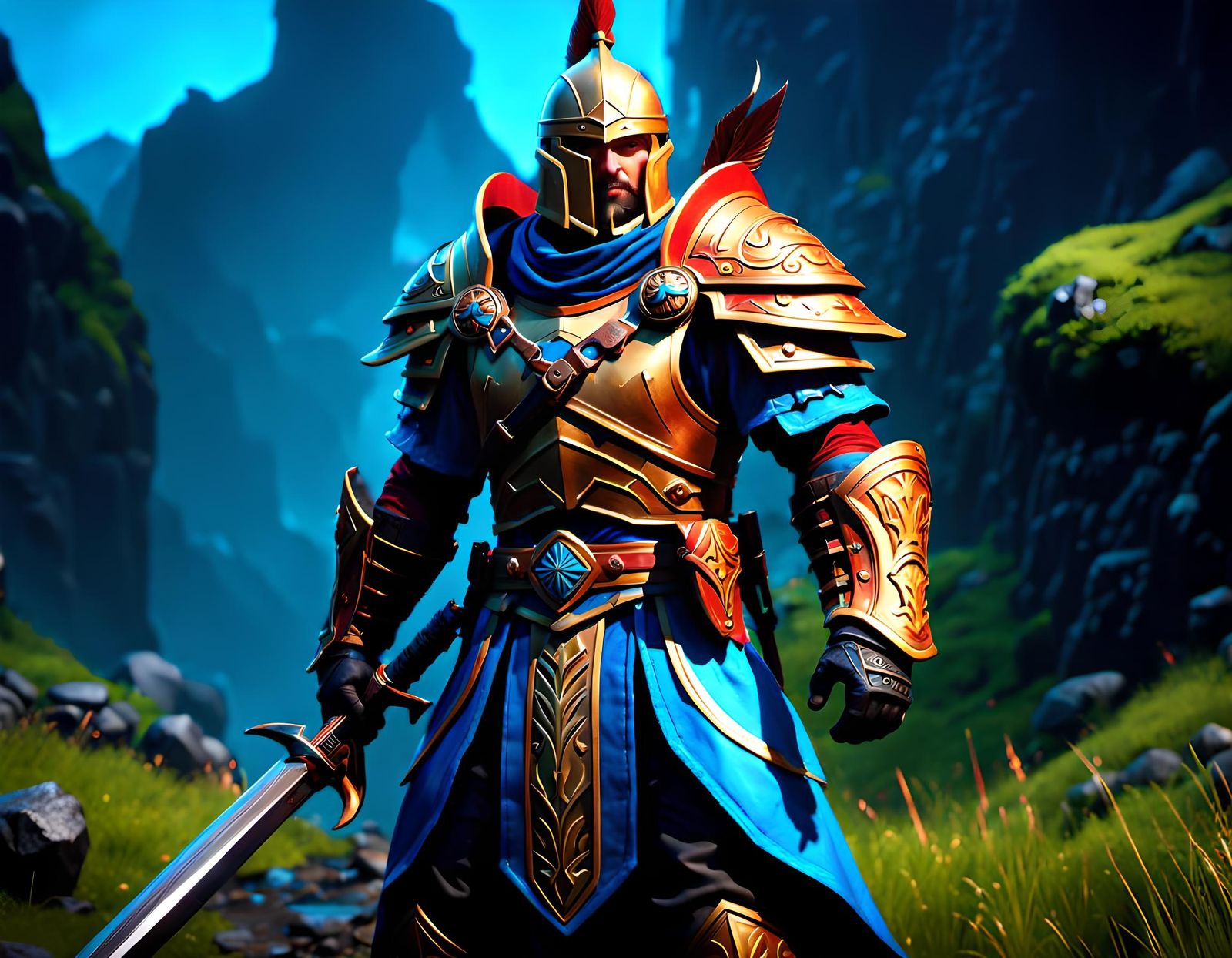 Fantasy Warrior Character in Alla Prima Style