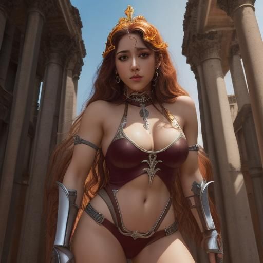 Peach with Warrior Woman Body