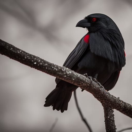 High Gothic Crimson and Ash Crow Photography