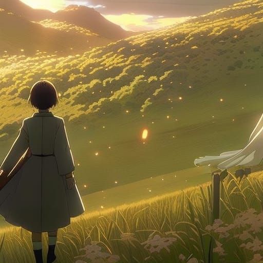 Anime Valley Coffin: Ghibli Style Visual