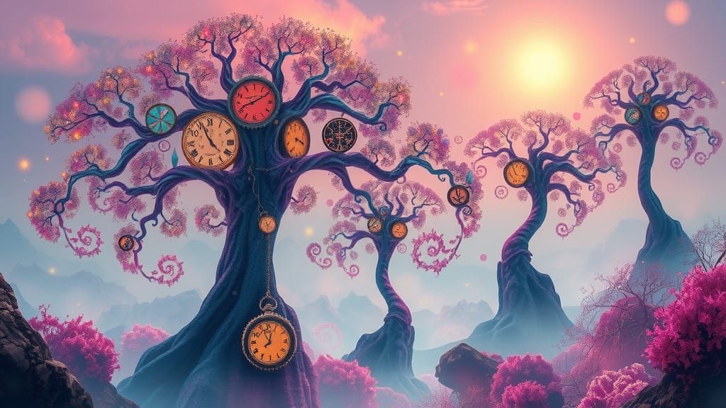 Surreal Dreamscape Vibrating Across Time and Space