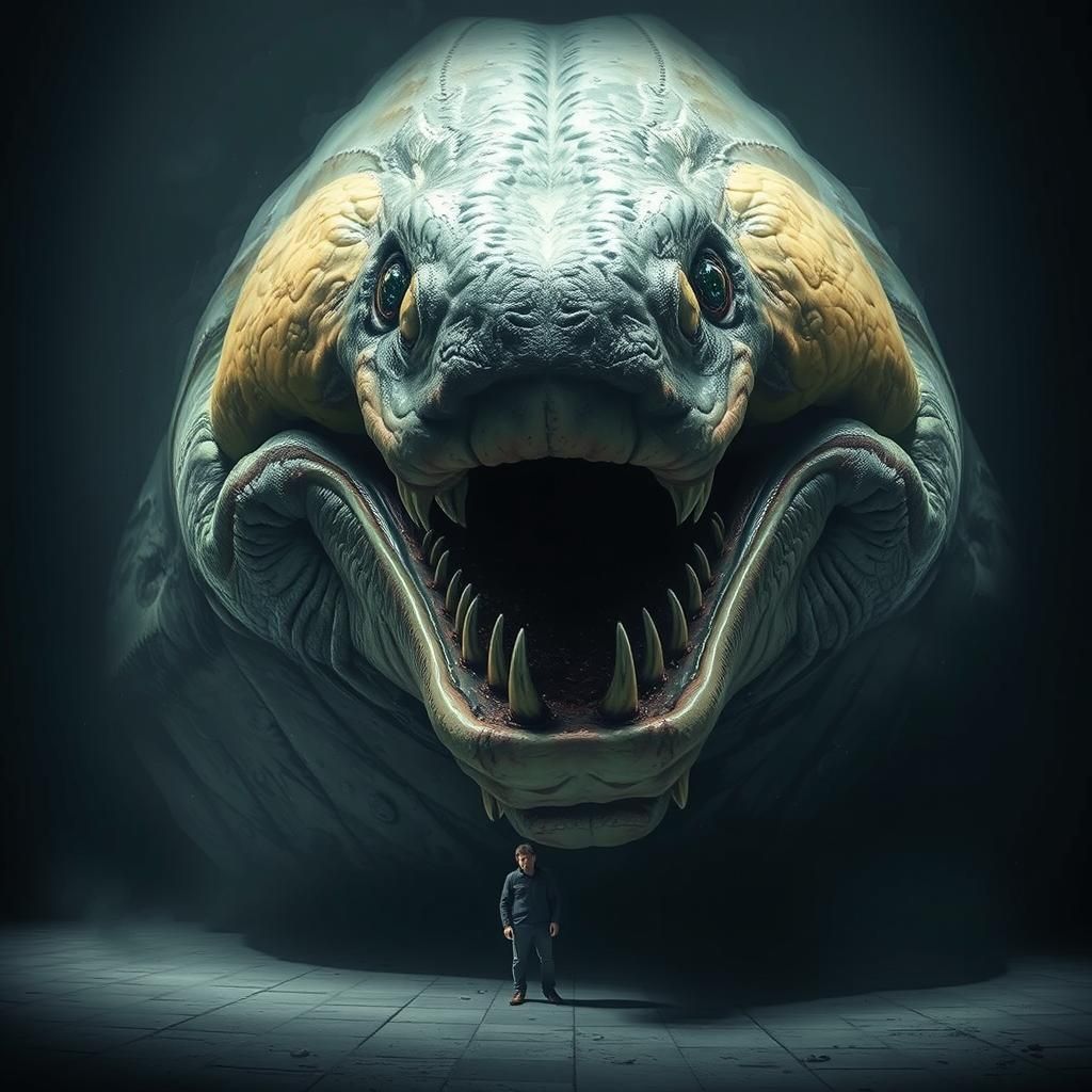 Terrifying Humanoid Transformation in Hyperrealistic Horror