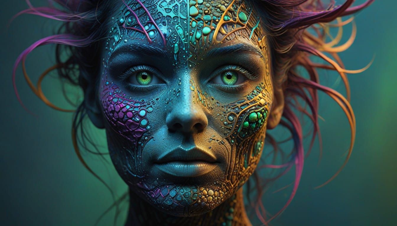 Bioluminescent Human Form Emerges from Complex Cellular Stru...