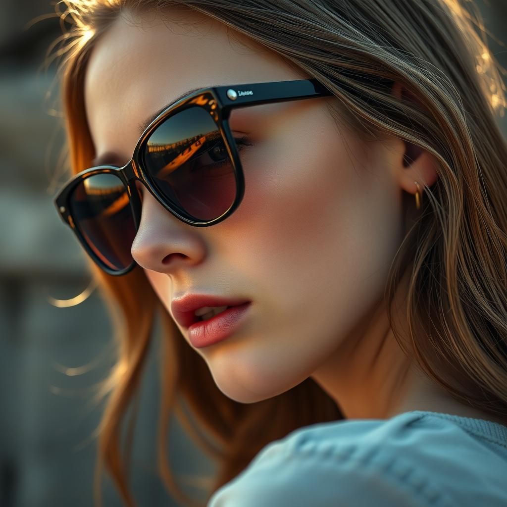 Teen Girl Portrait in Warm Sunlight