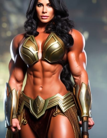 Asgardian Armored Woman with Battle Axe