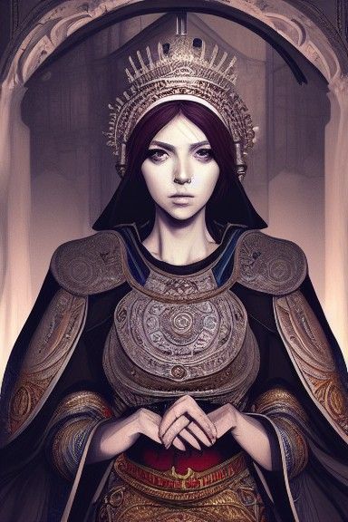 Empress Theodora: Photorealistic Digital Illustration
