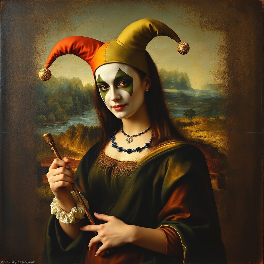 Harlequin Transforms Into Mona Lisa