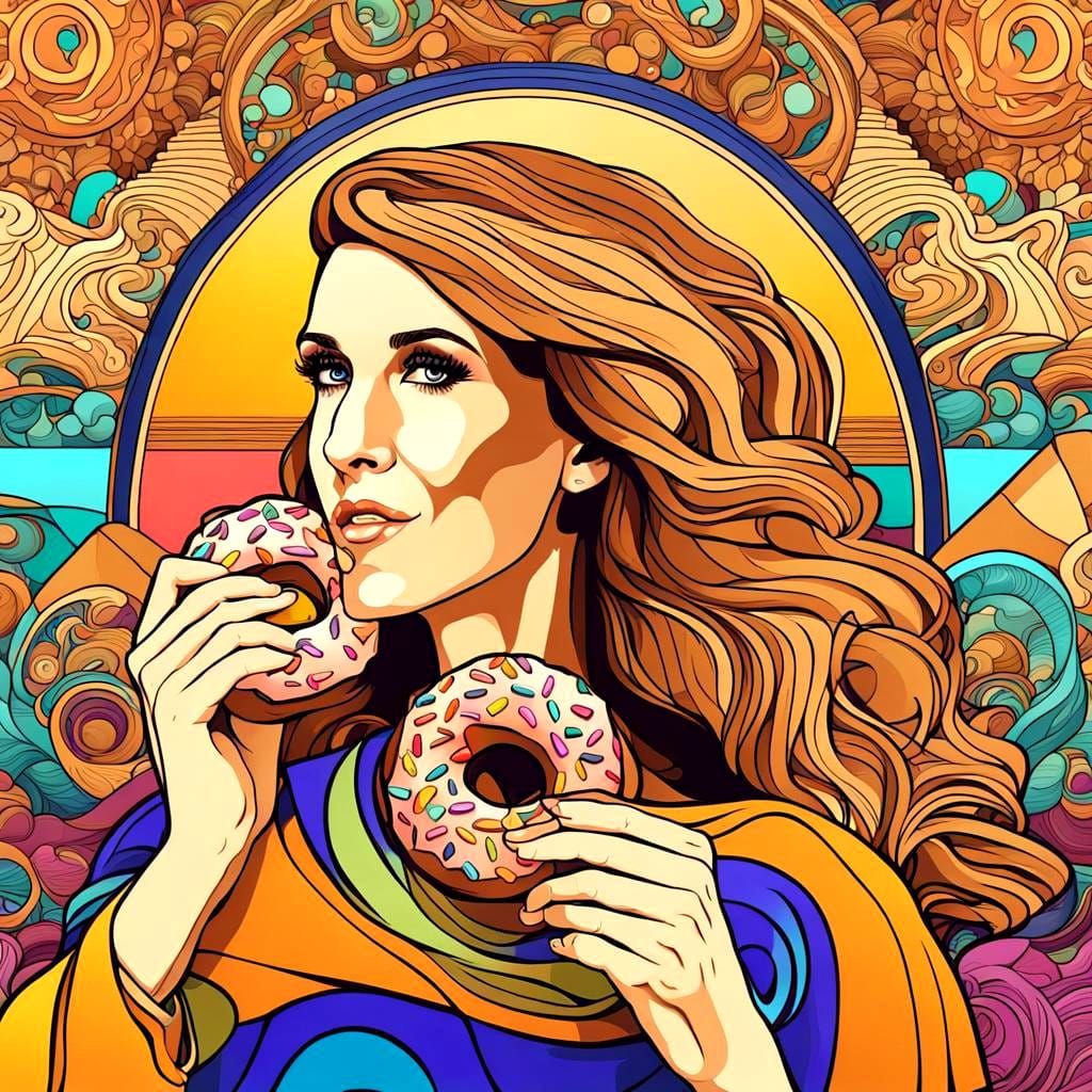 Celine Dion Eating Donuts