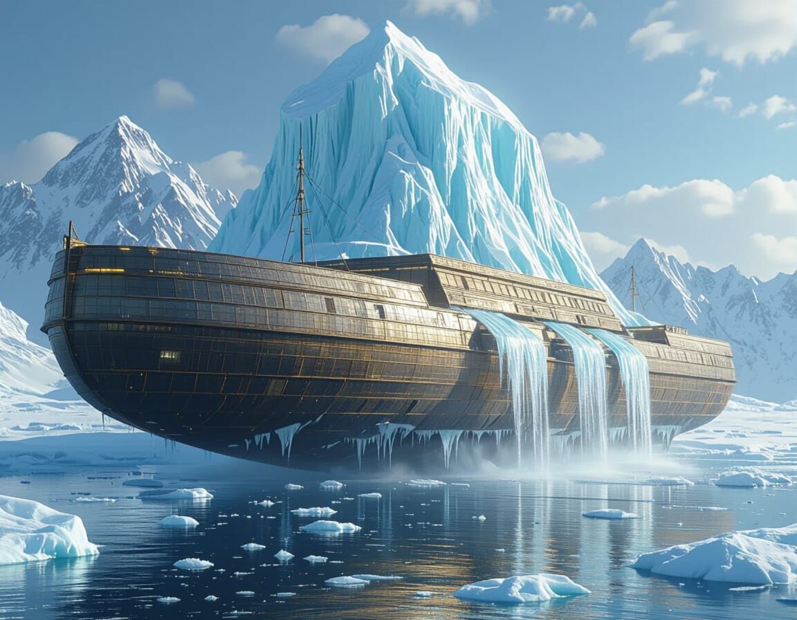 Arcology Glides from Heaven onto Icy Waters