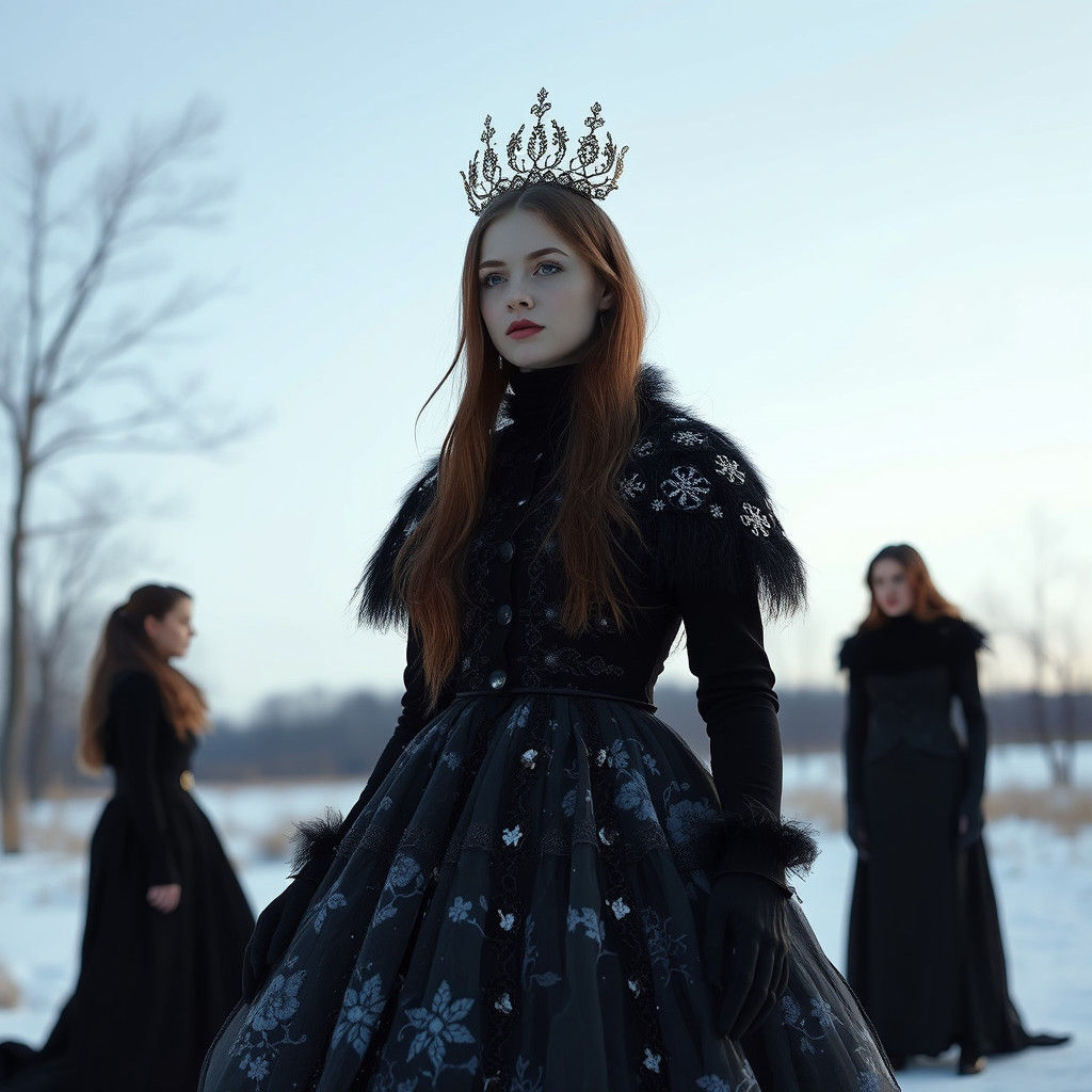 Ethereal Winter Portrait Inspired by Fine Art