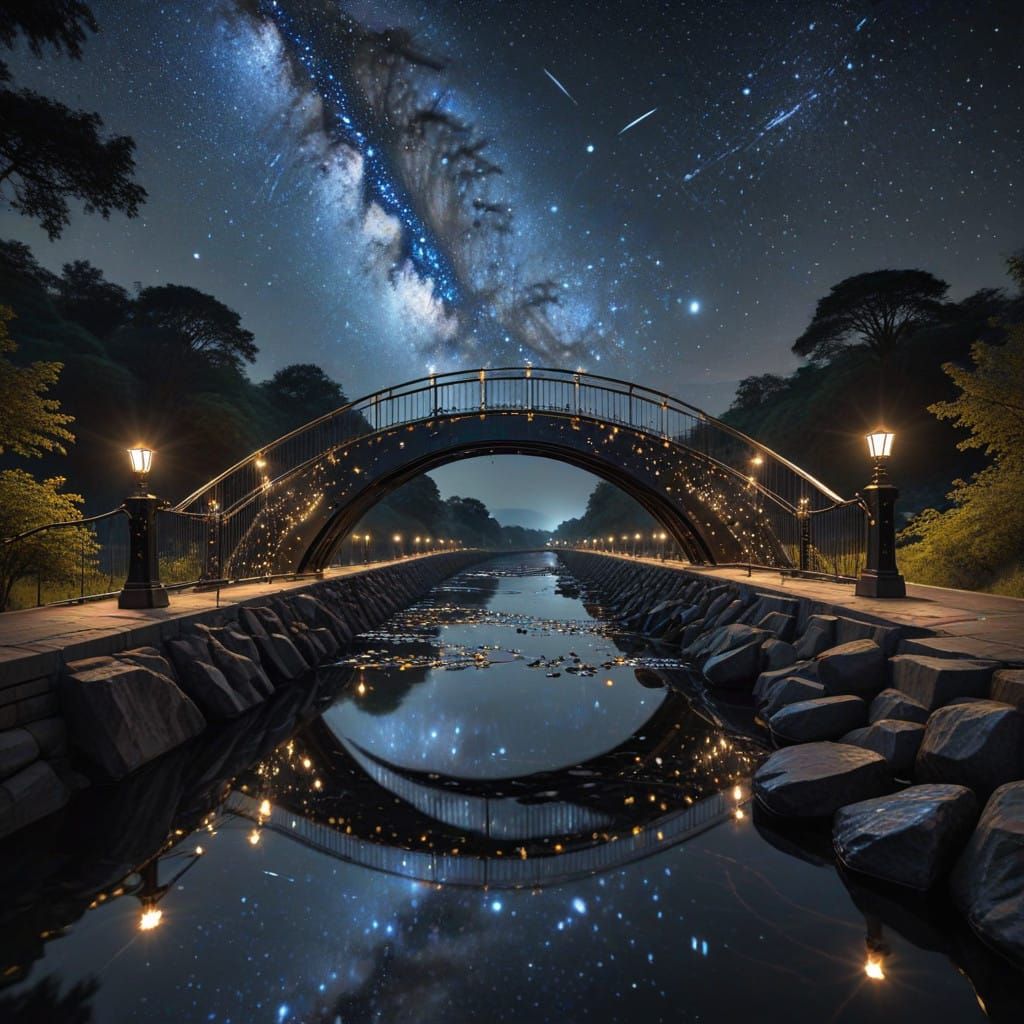 Surreal Bridge Hangs in Midair, Suspended by Marble and Twin...