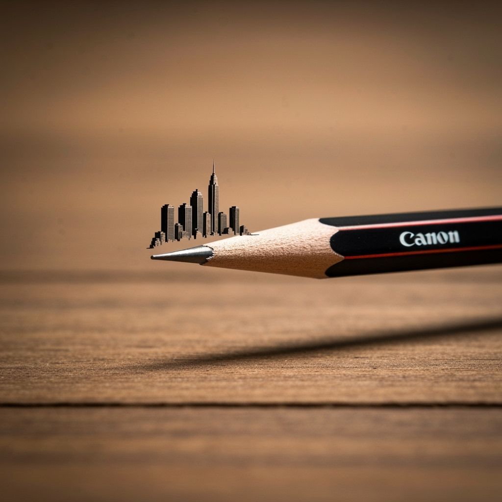 Pencil Cityscape: Professional Photography with Bokeh