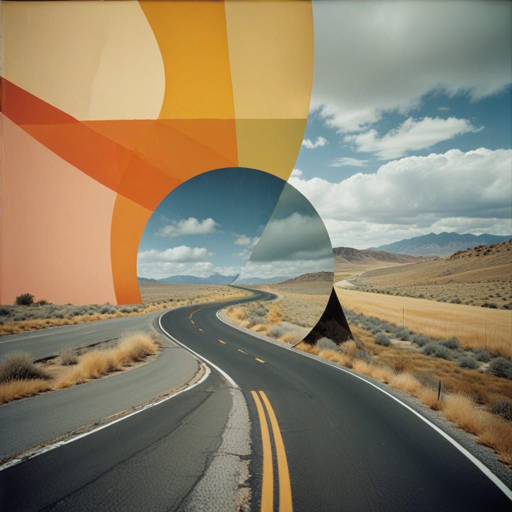 Abstract Landscape Collage in Soft Focus