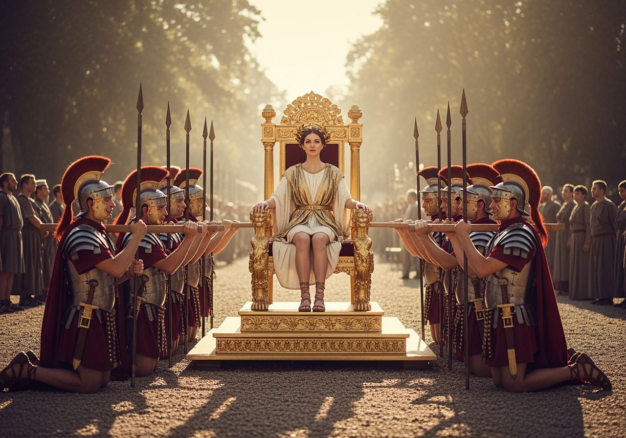 Roman Empress Triumph Parade in Leibovitz Style