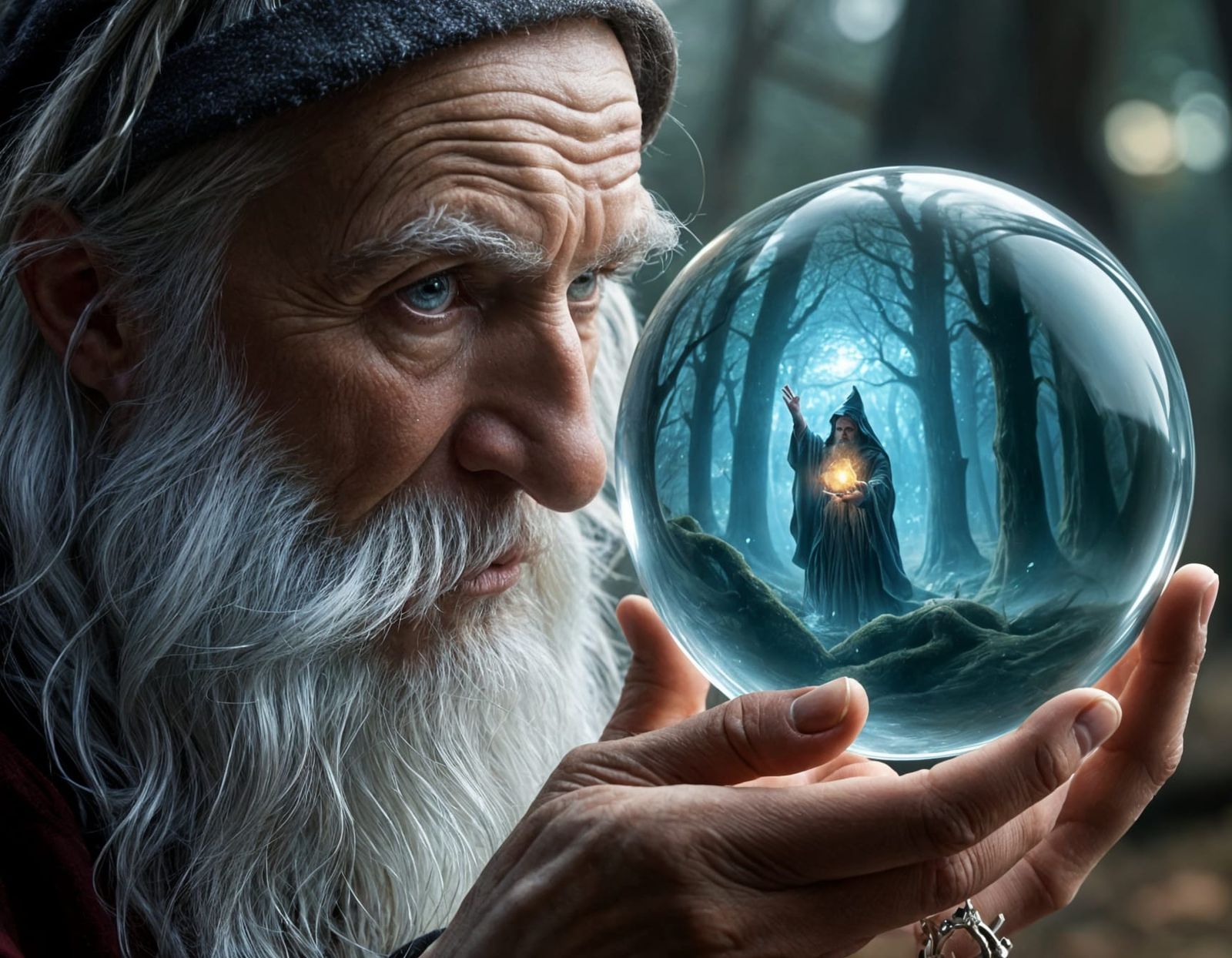 Mystic Wizard Sees Future in Crystal Ball