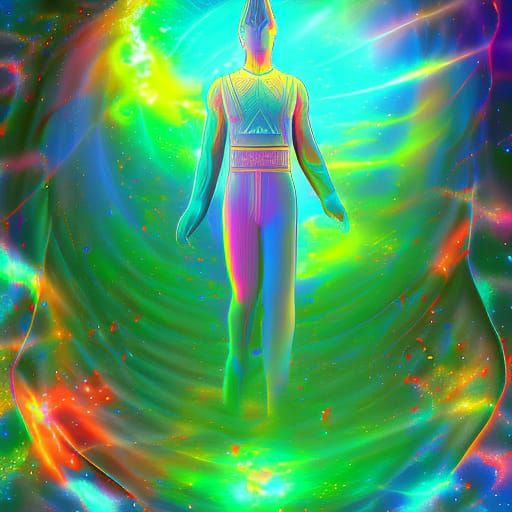 Holographic Inside-Out Shower by Pablo Amaringo