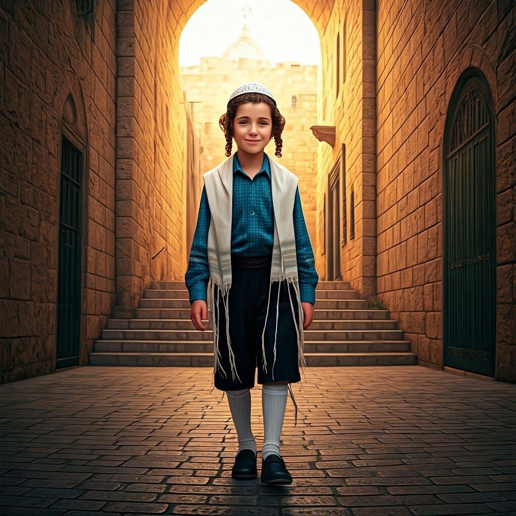 An orthodox Jewish boy,