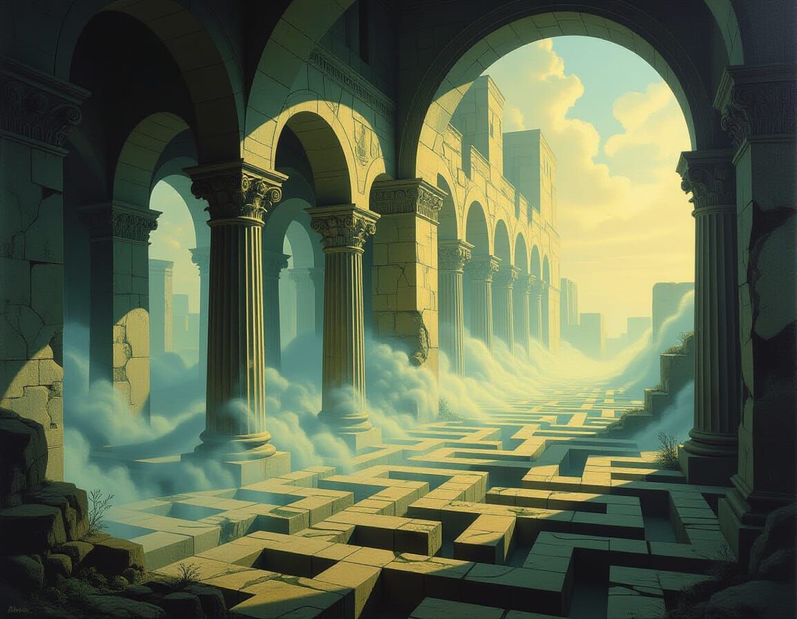 Fractal Labyrinths in Metaphysical Style