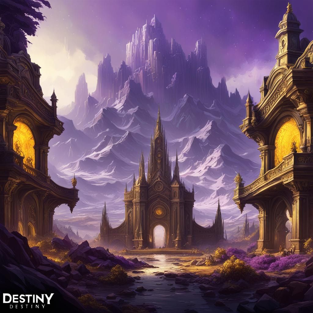 Dark Fantasy Landscape with Volumetric Lighting