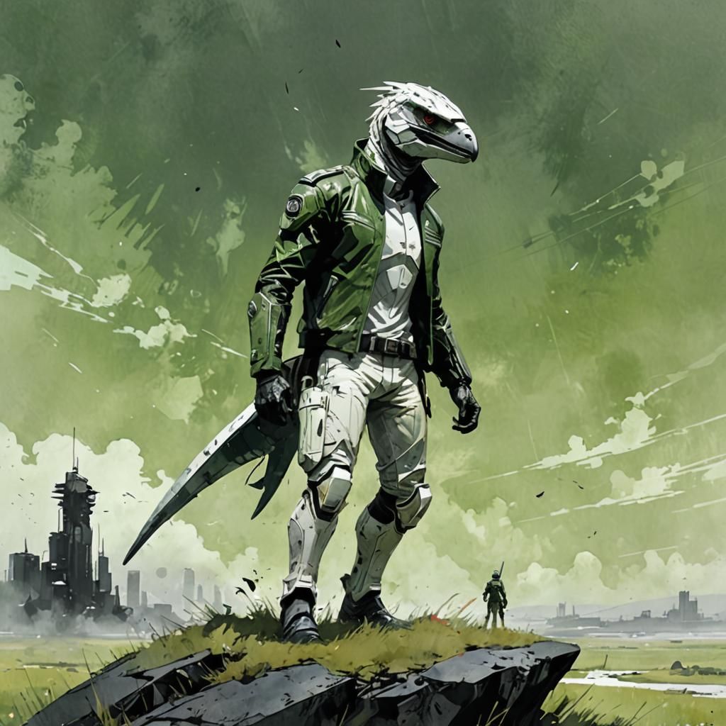 futuristic raptorman