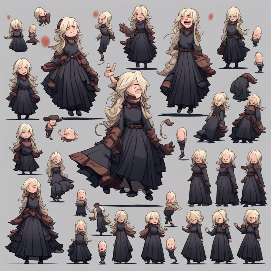 Ticklish Waifu Pixel Art Sprite Sheet Animation
