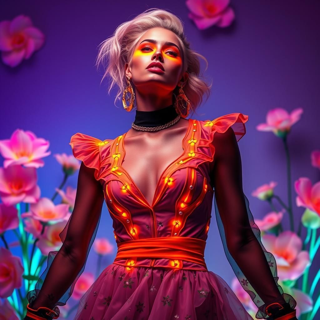 Fluorescent Avant-Garde Fashion Icon