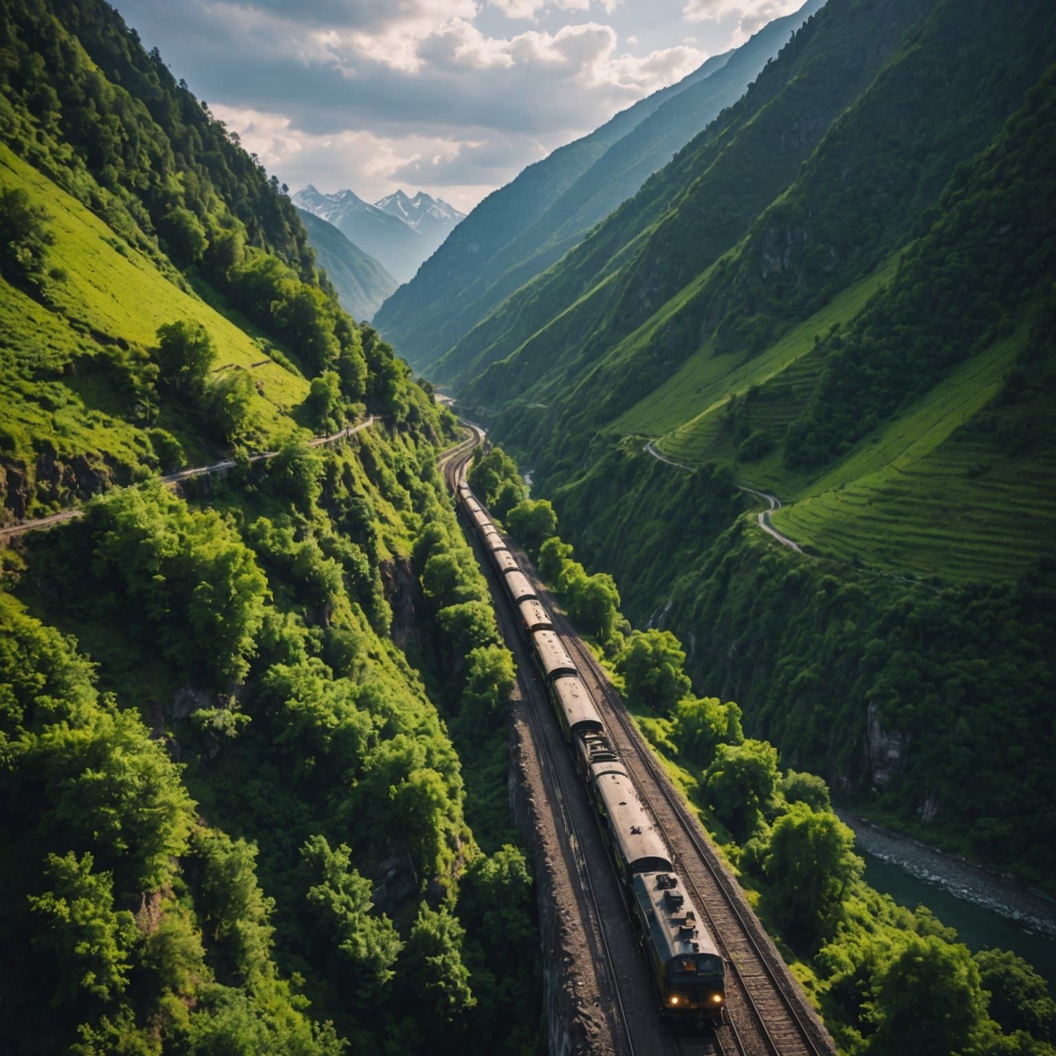 Train Journey Through Mountain Valleys: Professional Photogr...