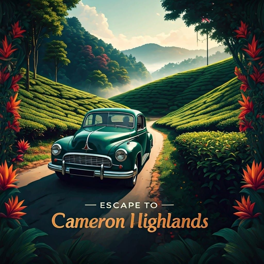 Vintage Travel Poster: Escape to Cameron Highlands