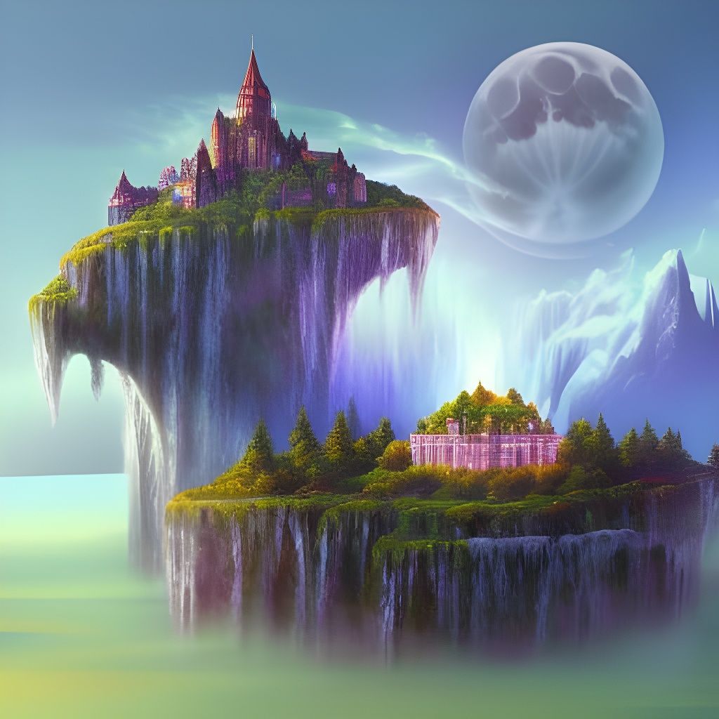 Floating Island Castle in Oyster Shell