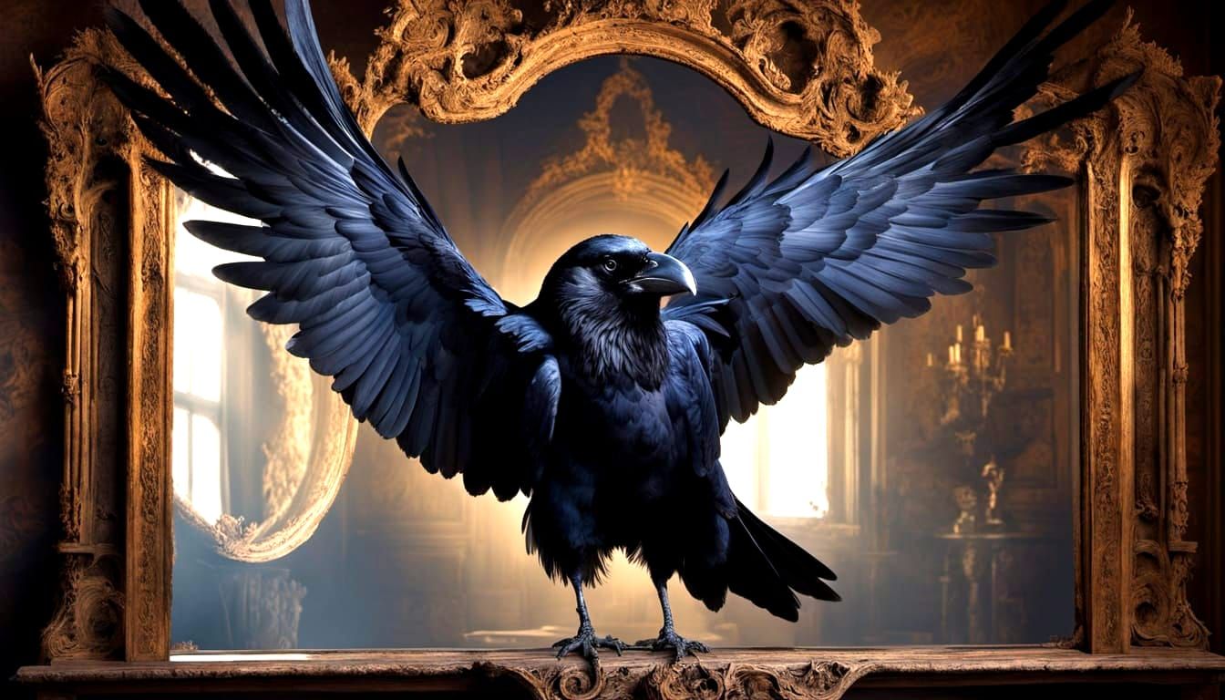 Raven's Dream: Wings in a Caravaggio Setting