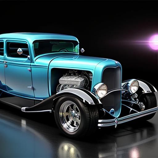 1932 Ford Coupe Hot Rod with Chromed Motor