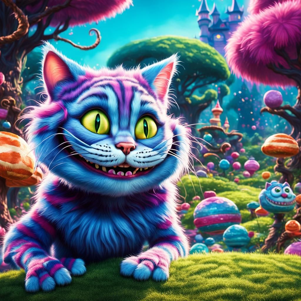 Cheshire Cat's Whimsical Wonderland: Pixar Animation