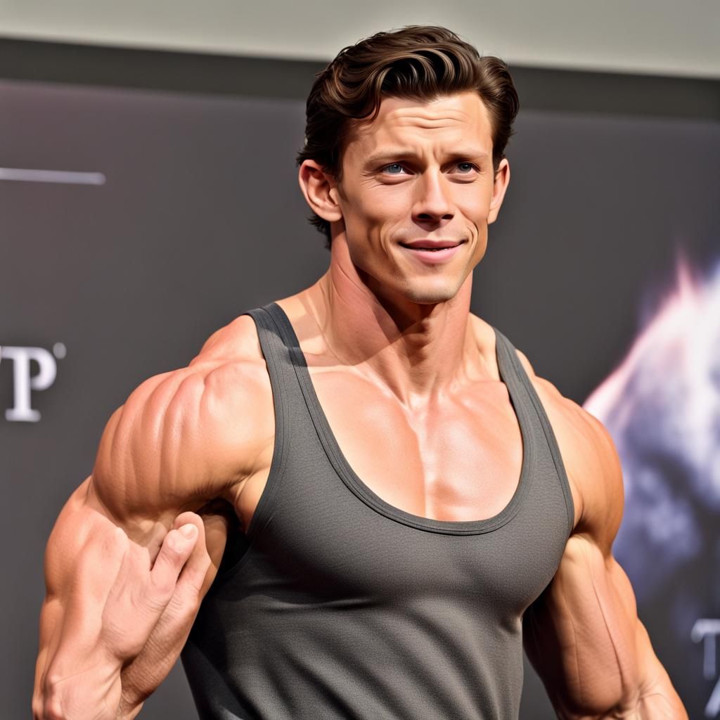 Hyperrealistic Muscular Giant in Splash Art Style